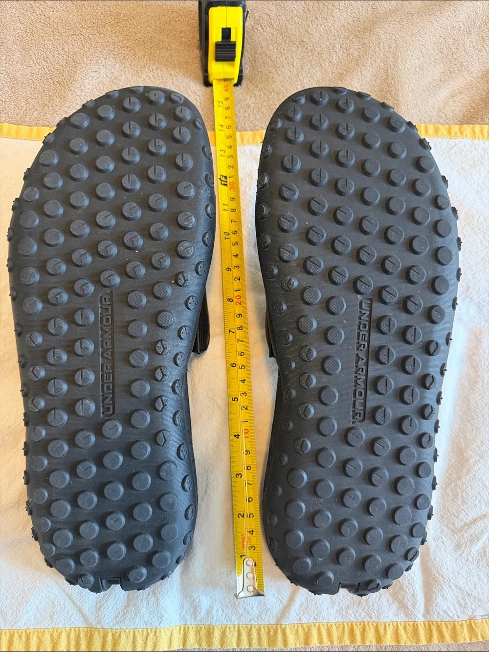 Under Armour Black Slide Sandals with Dwayne Johnson Logo